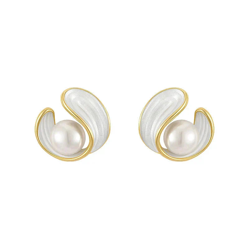 Lee - Valkoinen opaali korvakorut