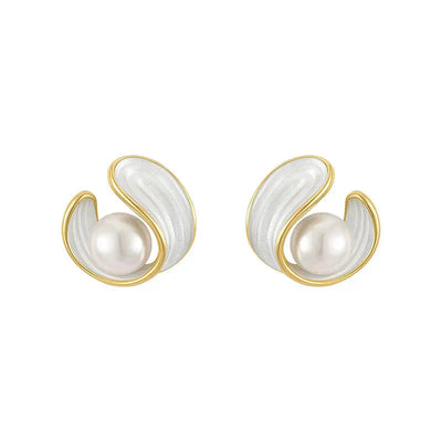 Lee - Valkoinen opaali korvakorut