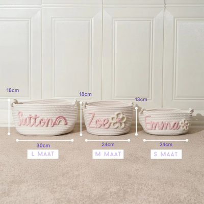 Luksus Neulottu Vauvakori Nimeä – Yksivärinen & Monivärinen