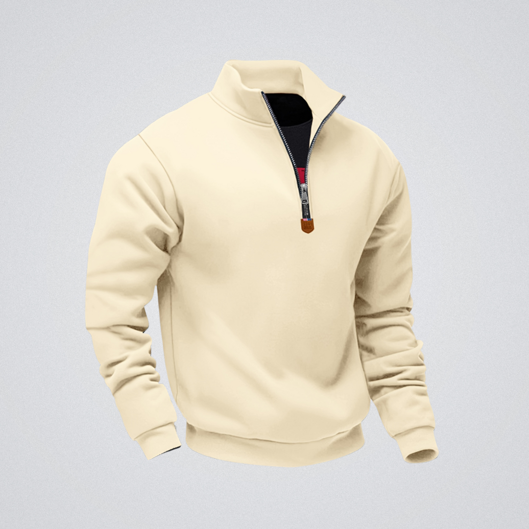 Léo | Vetoketjullinen paita korkealla kauluksella – lämpöä, eleganssia ja mukavuutta arjessa