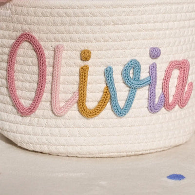 Luksus Neulottu Vauvakori Nimeä – Yksivärinen & Monivärinen