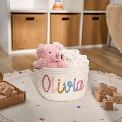 Luksus Neulottu Vauvakori Nimeä – Yksivärinen & Monivärinen