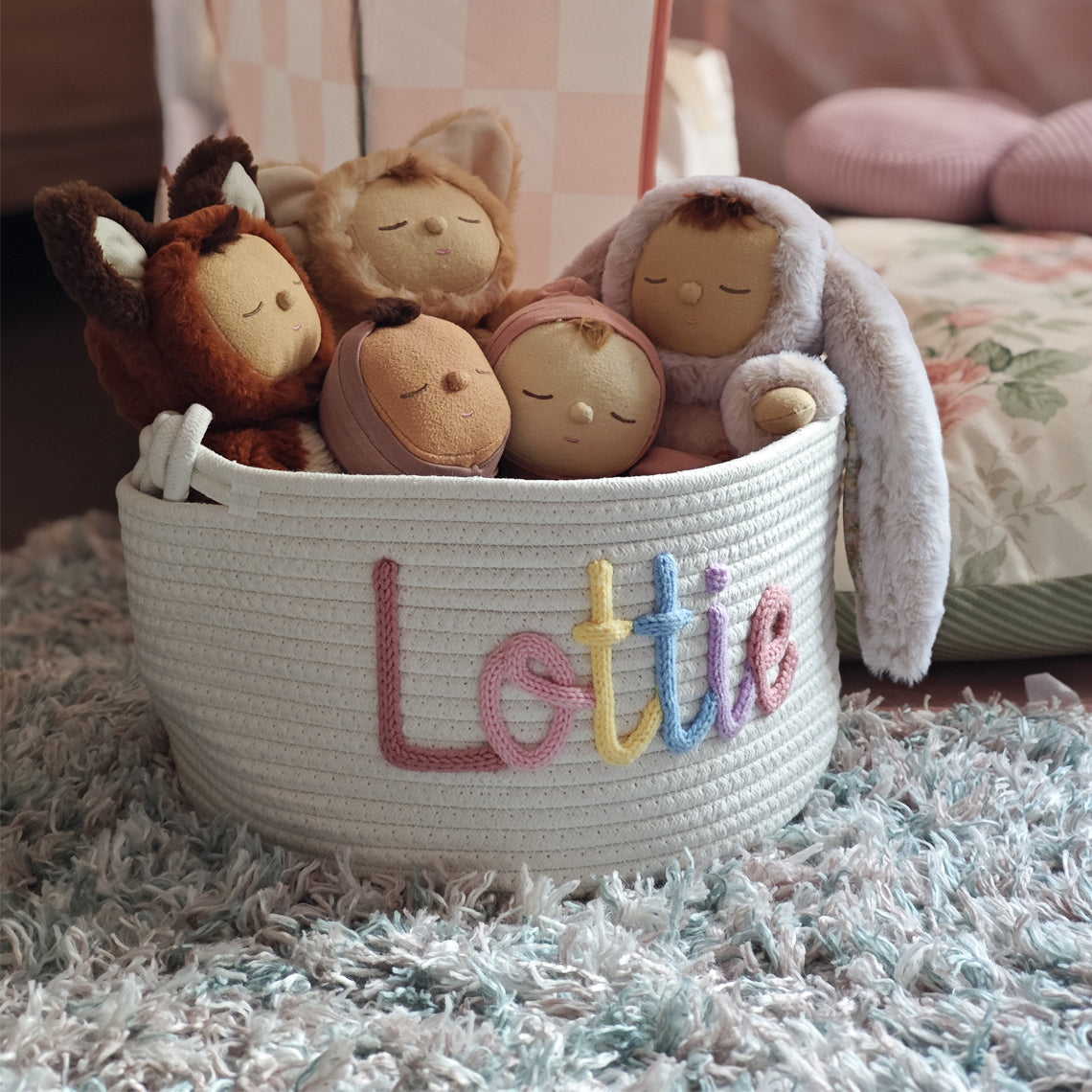 Luksus Neulottu Vauvakori Nimeä – Yksivärinen & Monivärinen