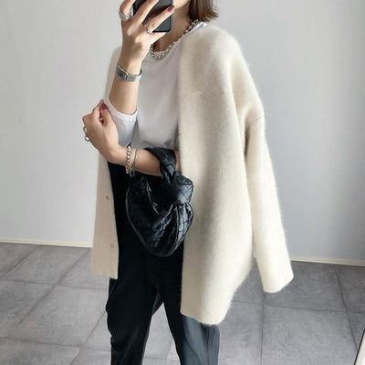 Chloé™ - Elegantti Cashmere Cardigan
