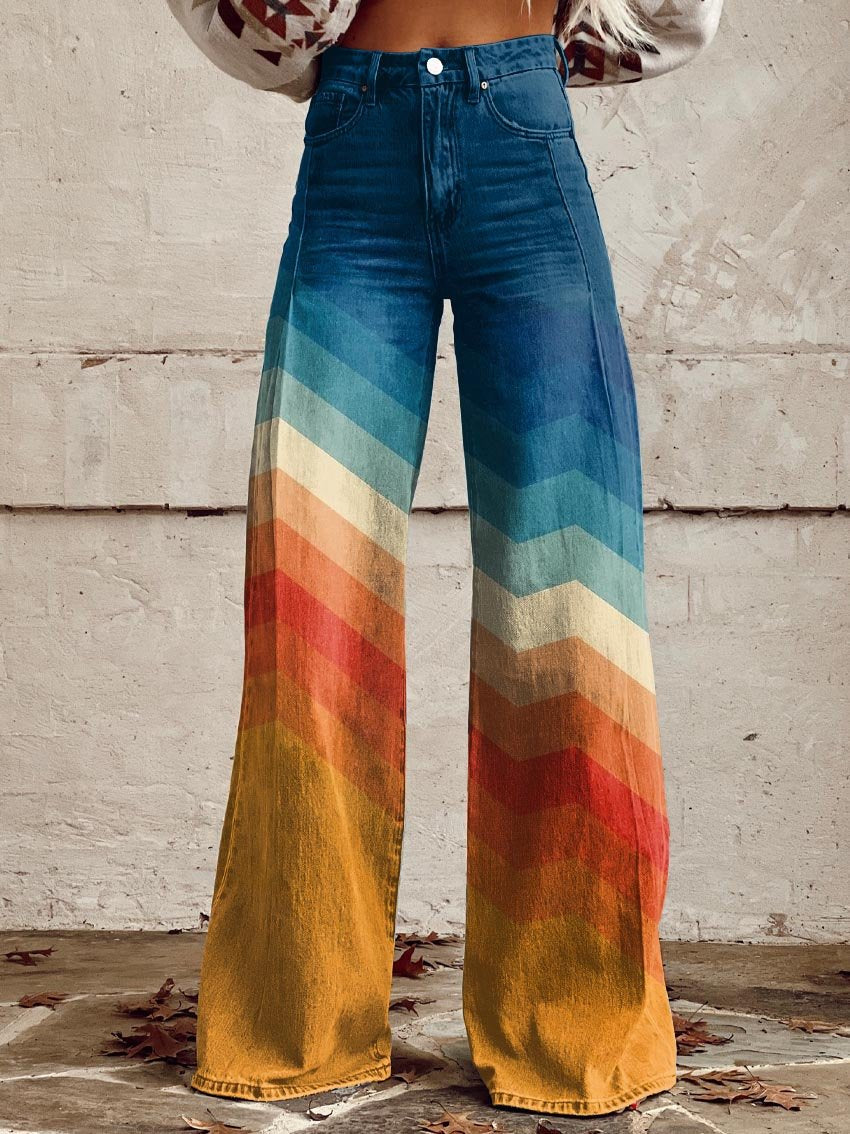Léa - Retro Zigzag Housut