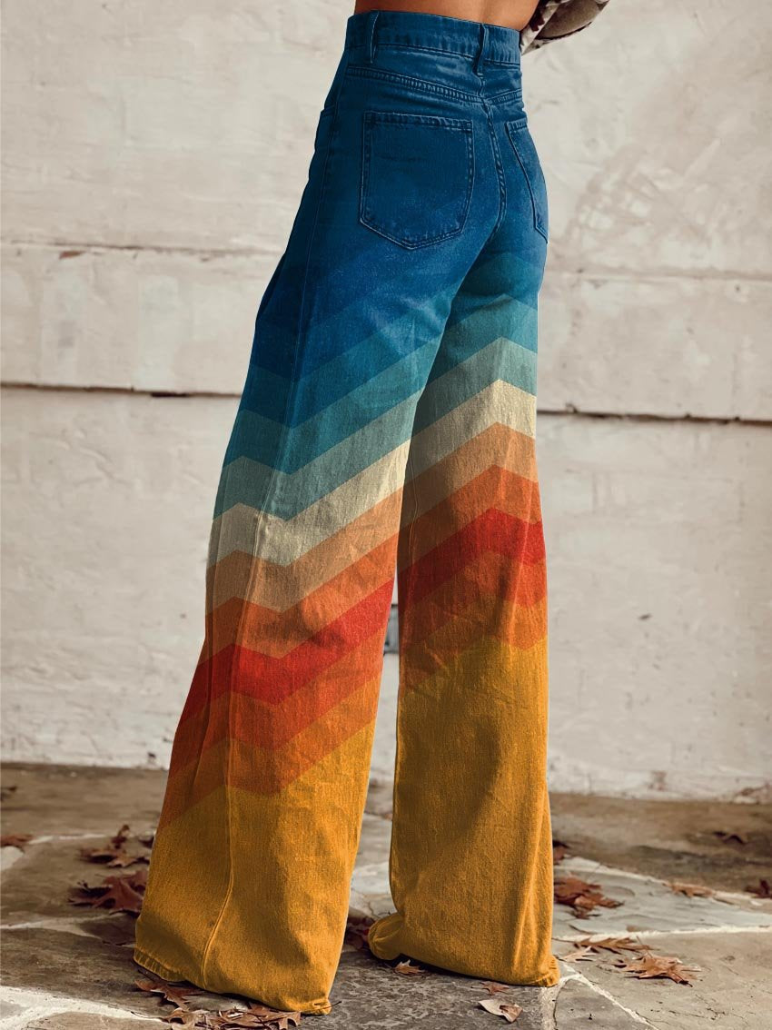 Léa - Retro Zigzag Housut