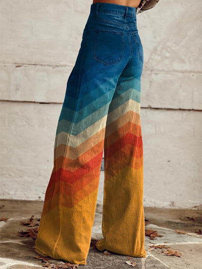 Léa - Retro Zigzag Housut