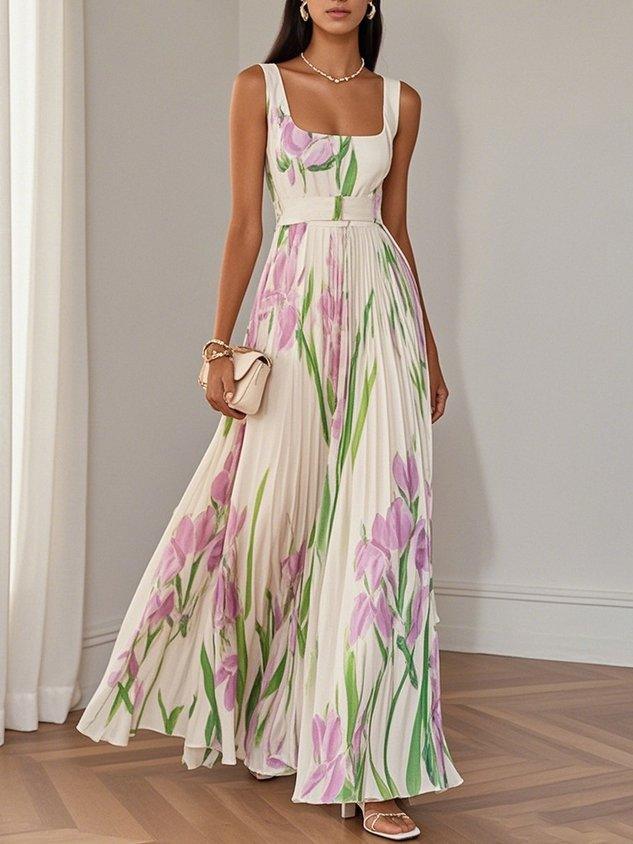 Liviana | Plissé Maxi-mekko