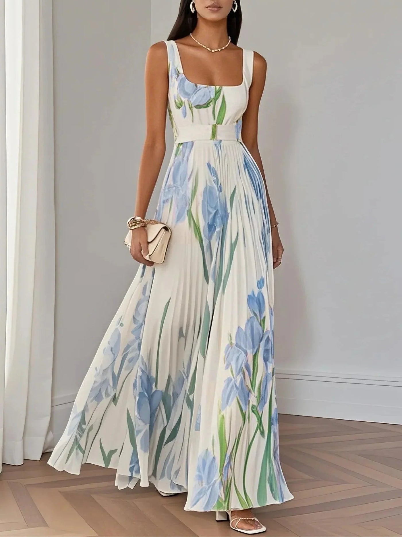 Liviana | Plissé Maxi-mekko